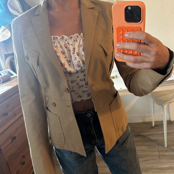 Alessandro Dell’Acqua vintage tan blazer jacket - Picture 2 of 7